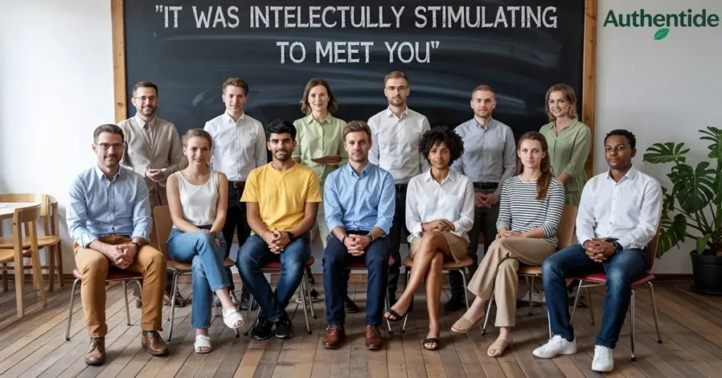 "It was intellectually stimulating to meet you"