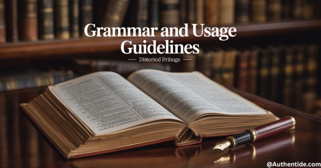 Grammar and Usage Guidelines