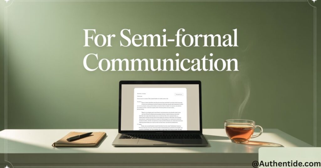 For Semi-Formal Communication
