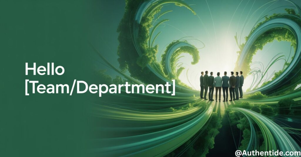 "Hello [Team/Department]"