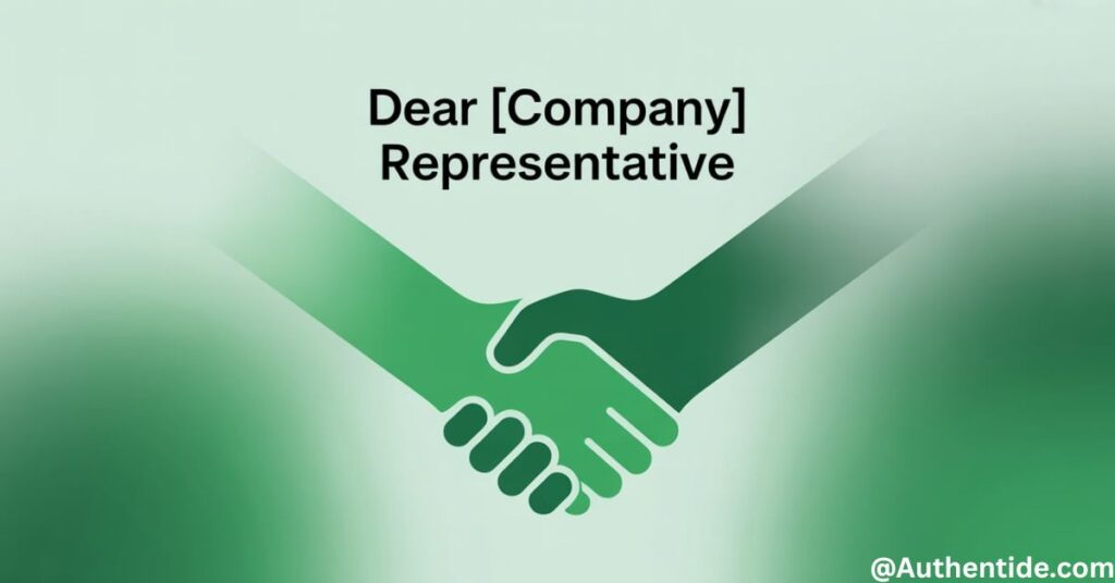  "Dear [Company] Representative"