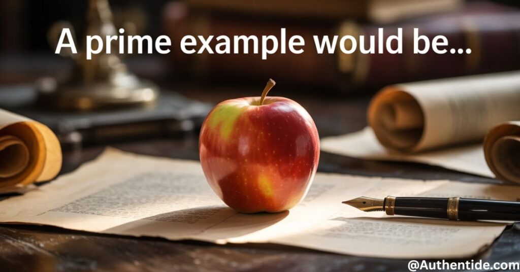 "A prime example would be..."