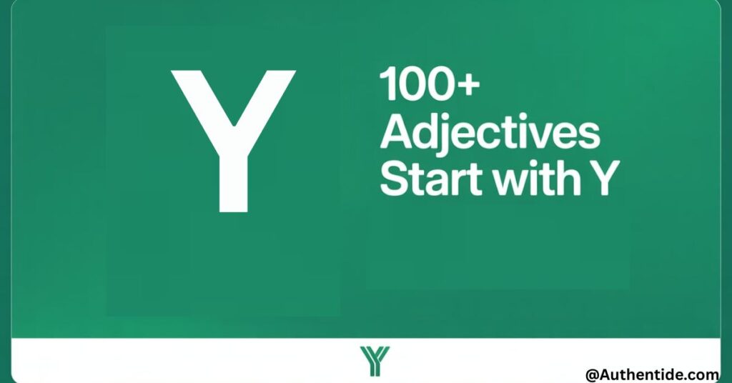 adjective starting with Y