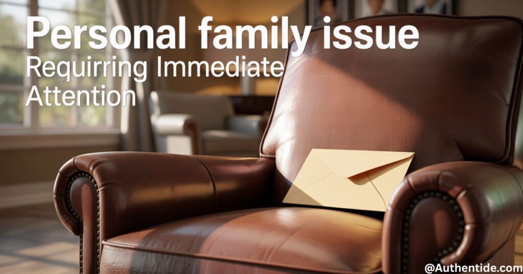 Personal Family Issue Requiring Immediate Attention