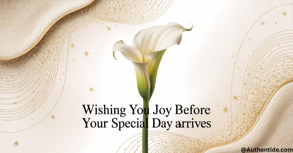  "Wishing You Joy Before Your Special Day Arrives"