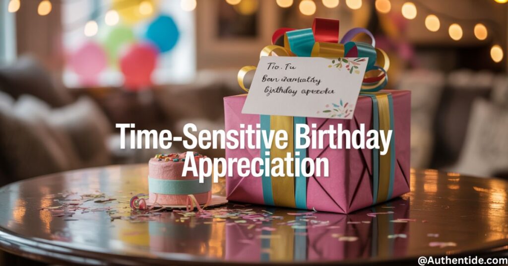 "Time-Sensitive Birthday Appreciation"