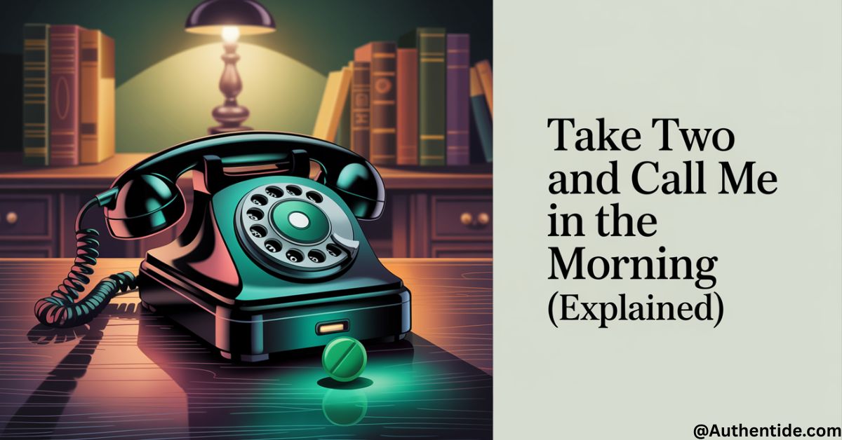 Take Two and Call Me in the Morning (Explained)