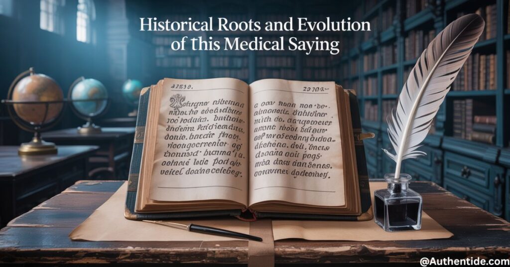 Historical Roots and Evolution of This Medical Saying