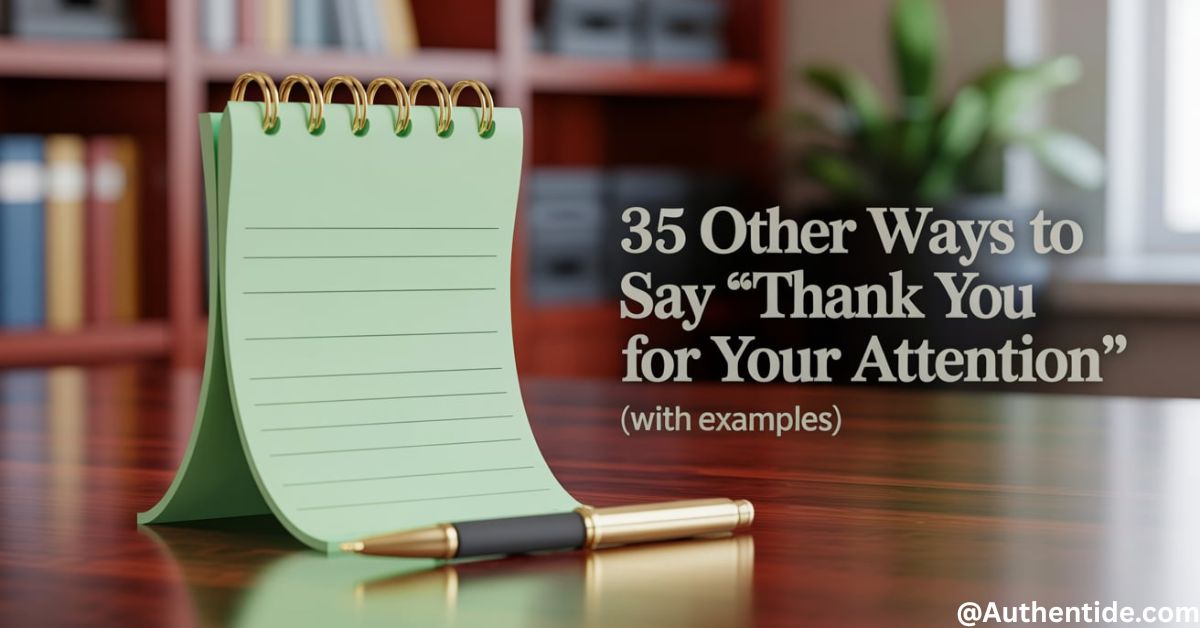 35 Other Ways to Say "Thank You for Your Attention" (With Examples)