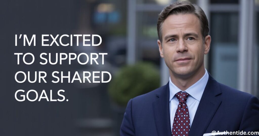 “I’m excited to support our shared goals.”