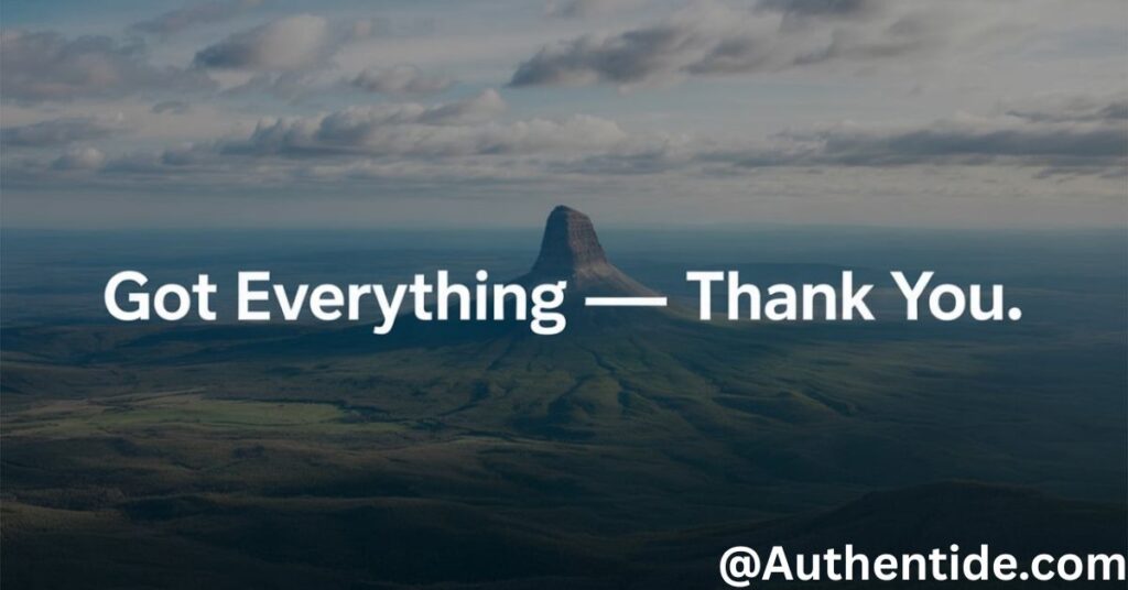 Got everything — thank you