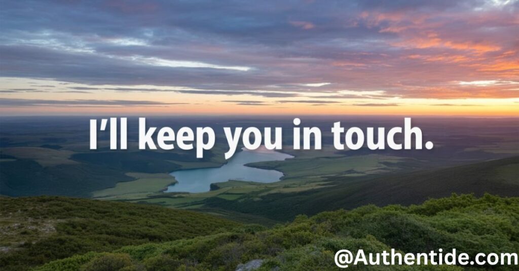 I’ll Keep You in Touch