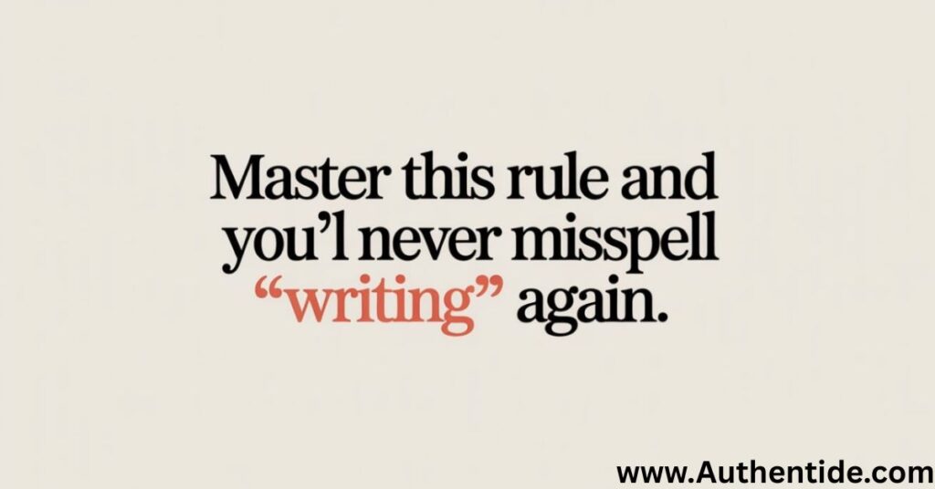 Master This Rule and You’ll Never Misspell “Writing” Again