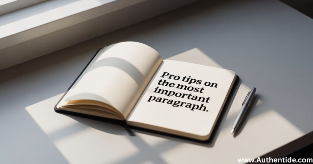 Pro Tips on the Most Important Paragraph