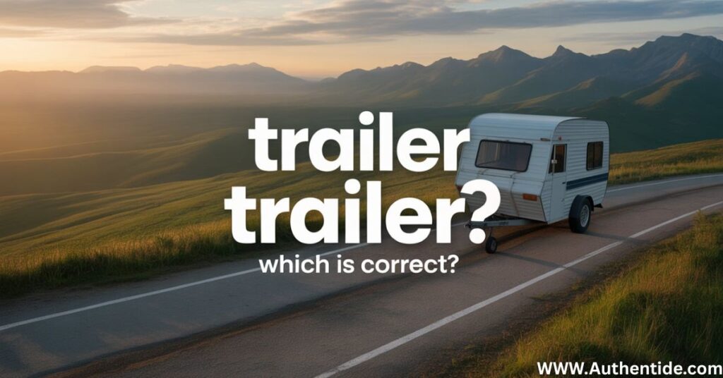 “Trailer” or “Trailor”: Which is Correct?