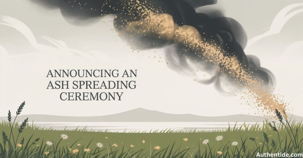 Announcing an Ash Spreading Ceremony