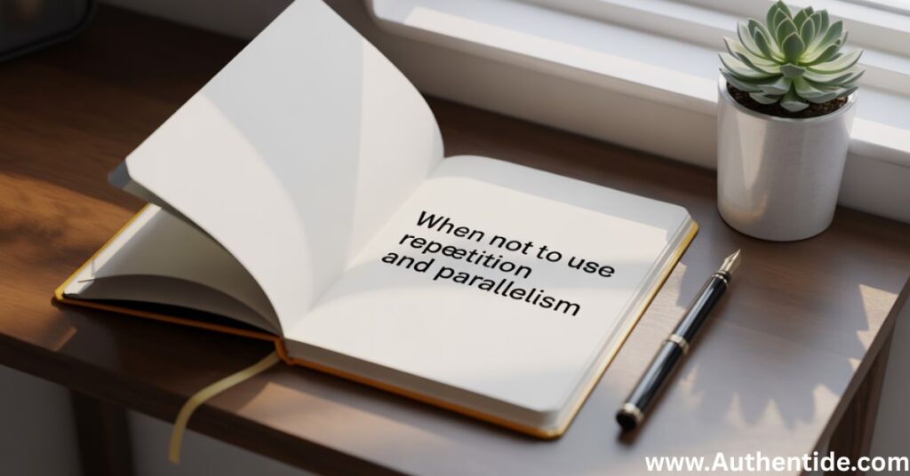 When Not to Use Repetition and Parallelism