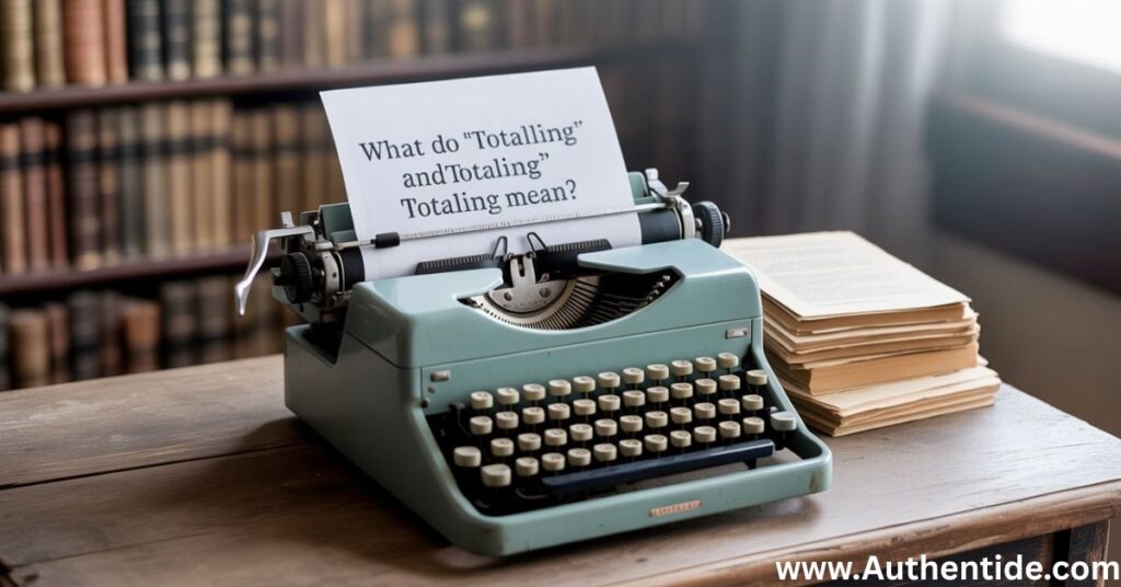 What Do “Totalling” and “Totaling” Mean?